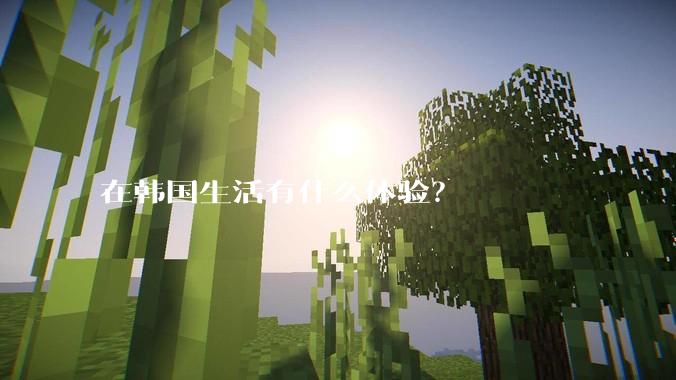 在韩国生活有什么体验？