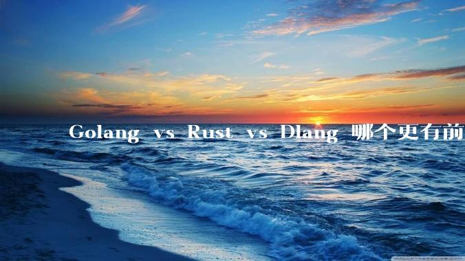 Golang vs Rust vs Dlang 哪个更有前途，哪位大牛这 3 门语言都用过？